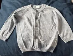 H&M グレー ベビーカーディガン 約70〜80cm相当 コットン100%