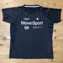 デサント　Move Sport　半袖Tシャツ　ブラックDMMLJA54 中古　O