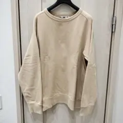ユニクロU ワイドフィットスウェットシャツ XXL ベージュ