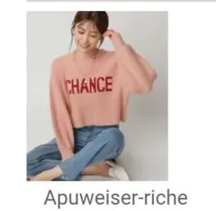 【値下げ不可！】Apuweiser-riche CHANCEロゴニット