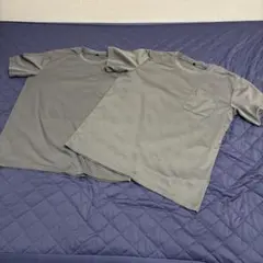 半袖 ポケット付き Tシャツ グレー 2枚セット