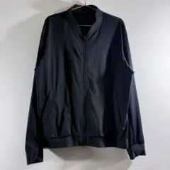 L&W DESIGN メンズ フルジップ ブルゾン ブラック 黒 ストレッチ
