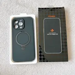 液体シリコンケース 磁気スタンド付き iPhone 15 Pro Max用