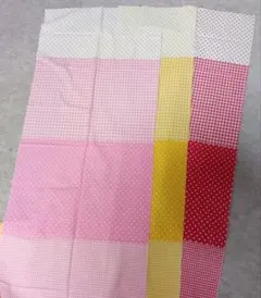 ギンガムチェック×ドット ボーダー　3カラー ハギレまとめ売り