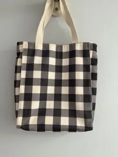 ZARA ザラ　チェック柄 トートバッグ