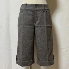 【KUMIKYOKU】ウール混合 グレーブラウン ハーフパンツ サイズ3