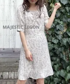 ★‪最終値下げ【美品】MAJESTIC LEGON 花柄 半袖 ミニ ワンピースのサムネイル