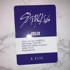 Stray Kids KBANG ドイツ雑誌付録 スキズ フィリックス トレカ2