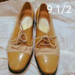 Ferragamo 切替レースアップシューズ ベージュ