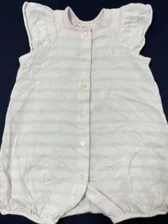 ポロ ラルフローレン　ロンパース ピンクストライプ フリル袖