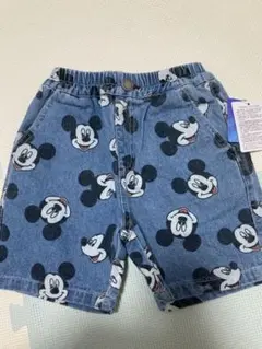 ミッキーマウス デニム半ズボン 100