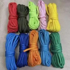 【新品】パラコード　4mm×3m 10本セット 多色彩　色々な色　アソート