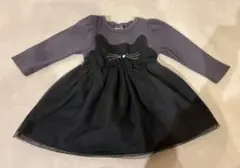 【美品】tete a tete 黒猫のトップス　80cm