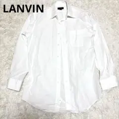 日本製 ランバン LANVIN ホワイト 白 ビジネスシャツ シャツ Mのサムネイル