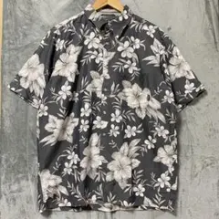 【L1944】 BILLABONG サーフアロハシャツ サイズL グレーのサムネイル