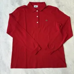 LACOSTE 長袖ポロシャツ 44 レッド
