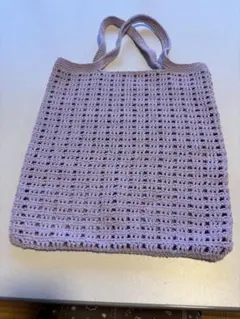 ラベンダーメッシュトートバッグ