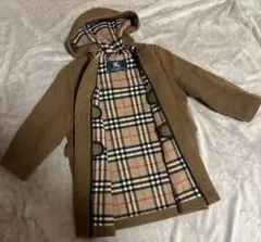 美品　高級バーバリーロンドンキッズ　104ノバチェック　ベージュ　ダッフルコート