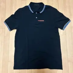 PRADA プラダ　ポロシャツ　ラバータグ　XL 黒　ブラック 新品 PRADA プラダ ポロシャツ黒XLサイズ タグ付 - メルカリ