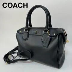 【美品】COACH コーチ レザー ショルダーバッグ 2way ミニボストン