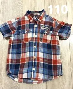 DOUBLE.B 半袖チェックシャツ 110 美品