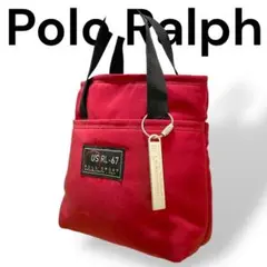 Polo Ralph ポロラルフローレン ミニミニトートバッグ　ナイロン　赤