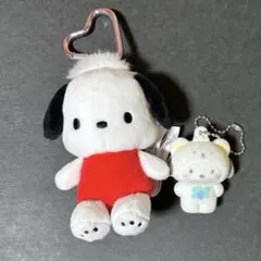 ポチャッコ ミニマスコットホルダー フロッキーマスコット スノー サンリオ