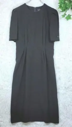 良品★システィーヌ　ブラックフォーマル　半袖ワンピース　ロング丈