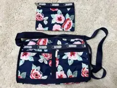 LeSportsac ショルダーバッグ ポーチ付き 花柄