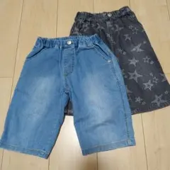 【2枚組】ディラッシュ　デニムハーフパンツ　120サイズ