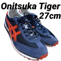 オニツカタイガー ネイビー/オレンジ 27cm スニーカー Onitsuka