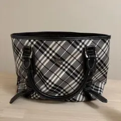 Burberry ハウスチェック キャンバス×レザー トートバッグ