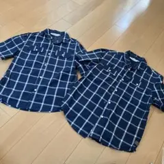 【サイズ違い2枚セット】H&Mキッズ　チェックシャツ