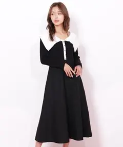 JILL BY JILLSTUART ビッグカラーニットワンピース