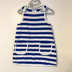 Jacadi Paris ボーダー ノースリーブワンピース 36M備品！