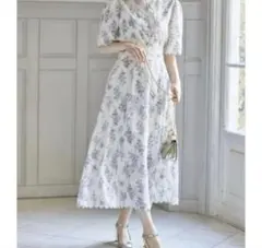 tocco closet⭐︎野口衣織さん着用⭐︎シアーチェック×フラワーセットアップ tocco closet⭐︎野口衣織さん着用⭐︎シアーチェック×フラワー