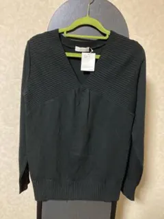 リブニット 長袖 vネック