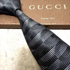 【✨極美品✨】GUCCI グッチ ネクタイ G柄 ネイビー ハイブランド シルク
