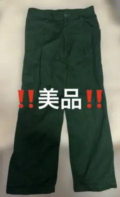 【美品】WEGO コットンカラーズボン(濃い緑)Mサイズ