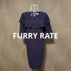 FURRY RATE 花柄　レース　フリル　半袖　ワンピース