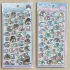 水族館限定 ボンボンドロップシール ペンギンとイルカ ２枚セット
