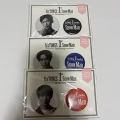 Snow Man 1st Anniversary 缶バッジ 向井 目黒　渡辺