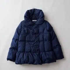 美品✨ポンポネットジュニア ダウンコート ネイビー ショールカラー L 160