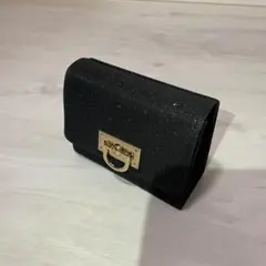 グリッタークラッチバッグ ミニショルダーバッグ バッグ ブラック 黒
