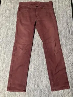 セマンティックデザイン　バーガンディ スリムストレッチフィットデニム