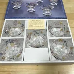 新品未使用 大阪佐々木クリスタル デザート5枚セットOS-5008 箱付き