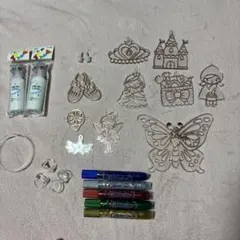 グラスデコ★アクリルパーツとグリッターグルーセット 写真の物のみ