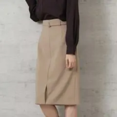 naturalBeautybasic ベルト付 タイトスカート