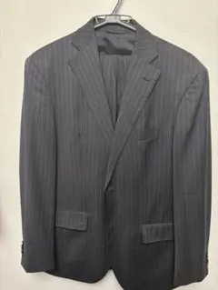 イタリア製生地(トレーニョ)ビジネススーツ ダークグレーストライプAB6