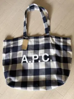 短期出品8/22まで‼️A.P.C/エーペーセーチェック柄トートバッグ新品 
